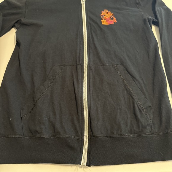 Halloween Horror Assorted Characters Hoodie Long Sleeve Tshirt Full Zip Size M - Picture 6 of 7